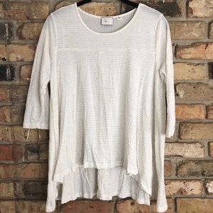 Anthropologie Postmark Oatmeal High Low Top